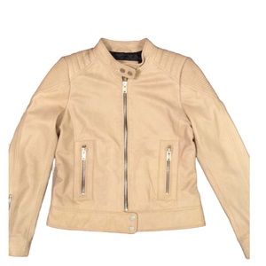 7 for All Mankind ~  NUDE Leather Jacket NEW